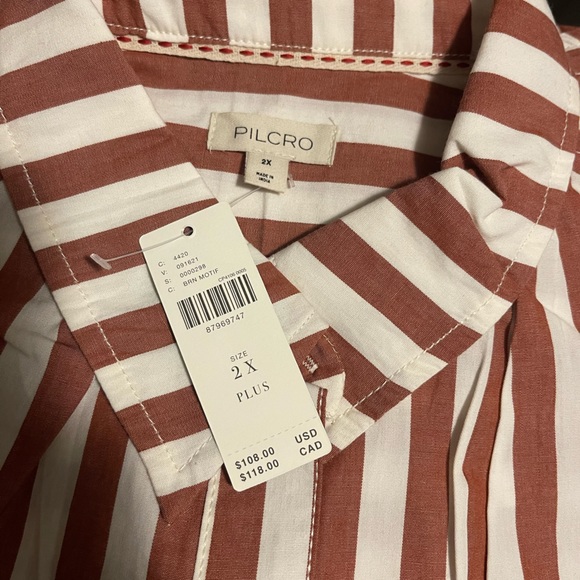 Anthropologie Pilcro Boyfriend Button Down Blouse - Picture 4 of 4